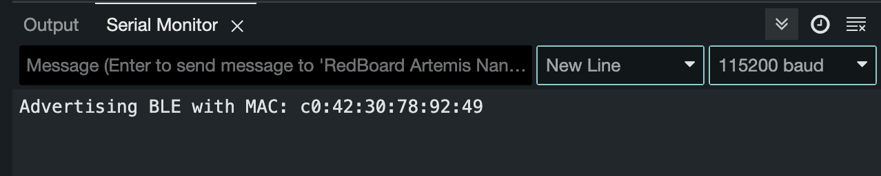 Arduino IDE prints BLE MAC Address BLE MAC Address